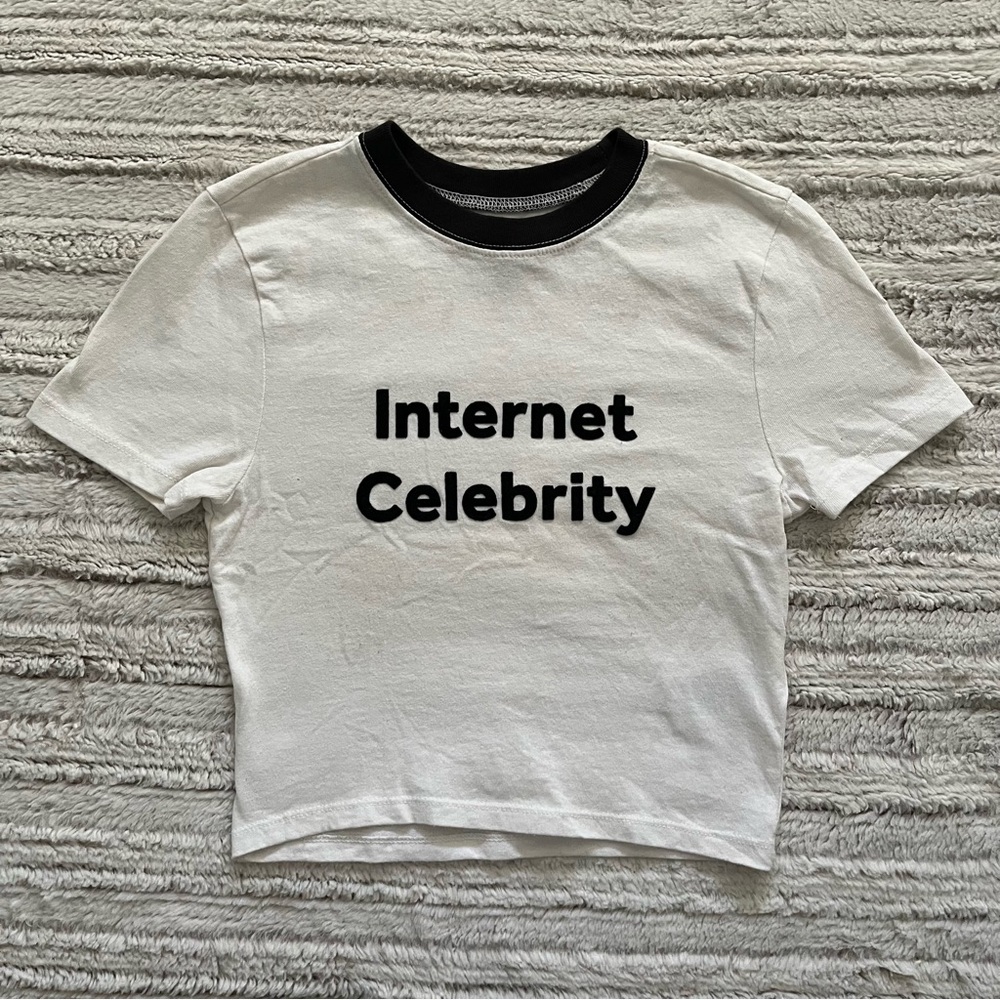 Urban Outfitters Internet Celebrity Ringer Crop Top